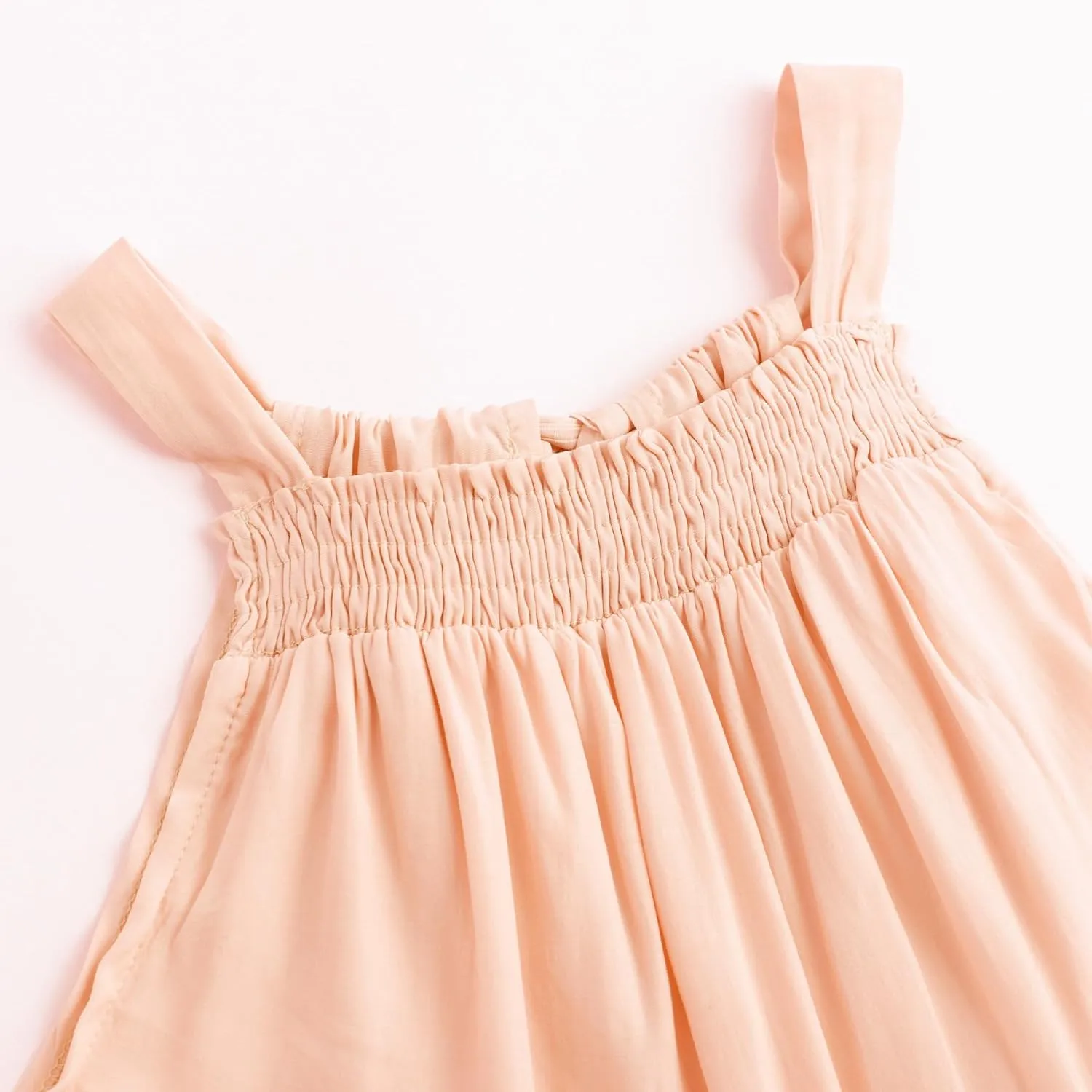 Simplee kids Girls Dresses Sleeveless Linen Dress Casual Solid Color Summer Dress