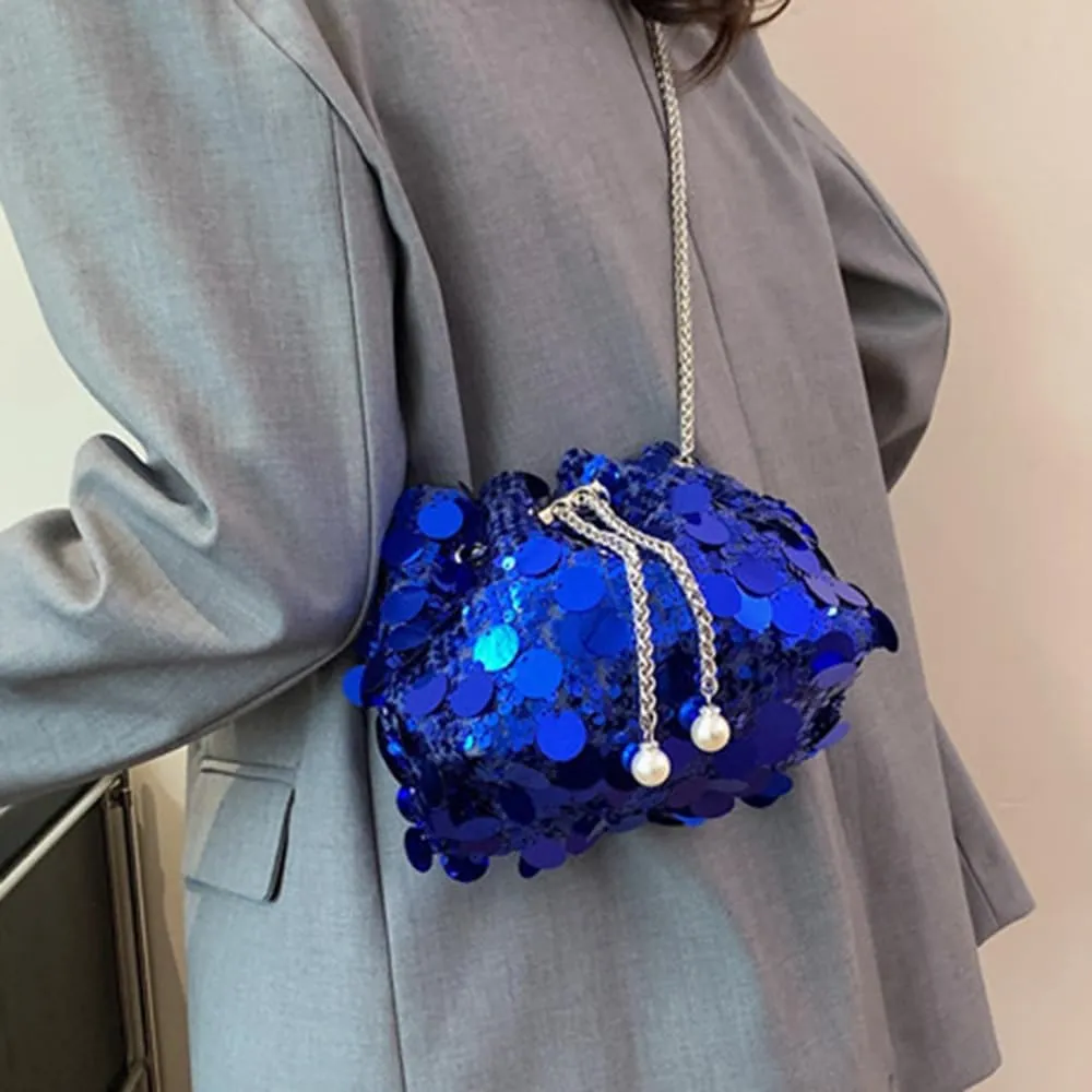 Sither Women's Evening Handbag Large Sequin Evening Bag Purses for Women Glitter Sparkly Handbag for Party