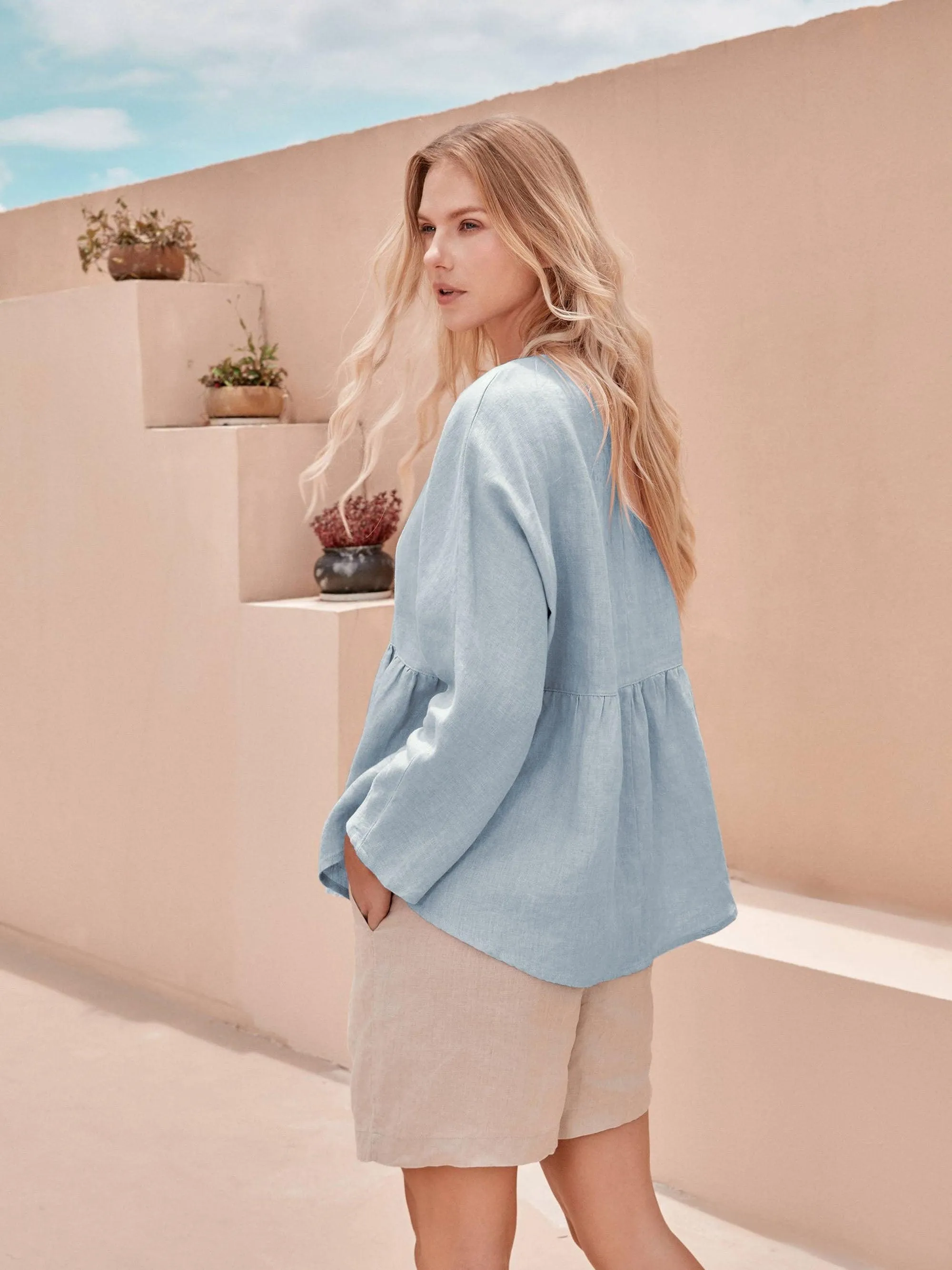 SITKA Linen Long-Sleeved Top