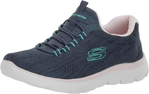 Skechers Sport Women's Women's Summits Fun Flare Sneaker, NVMT=Navy Multi, 6.5