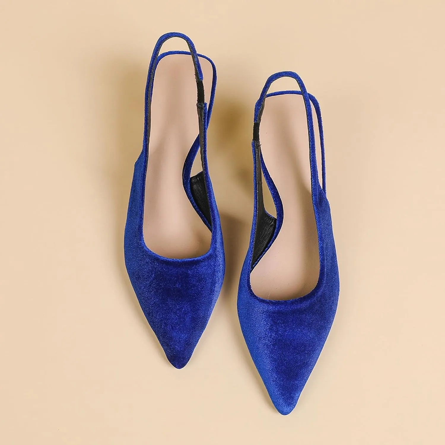 Slingback Heels for Women Closed Pointed Toe Pumps Kitten Heel Wedding Party Dress Shoes
