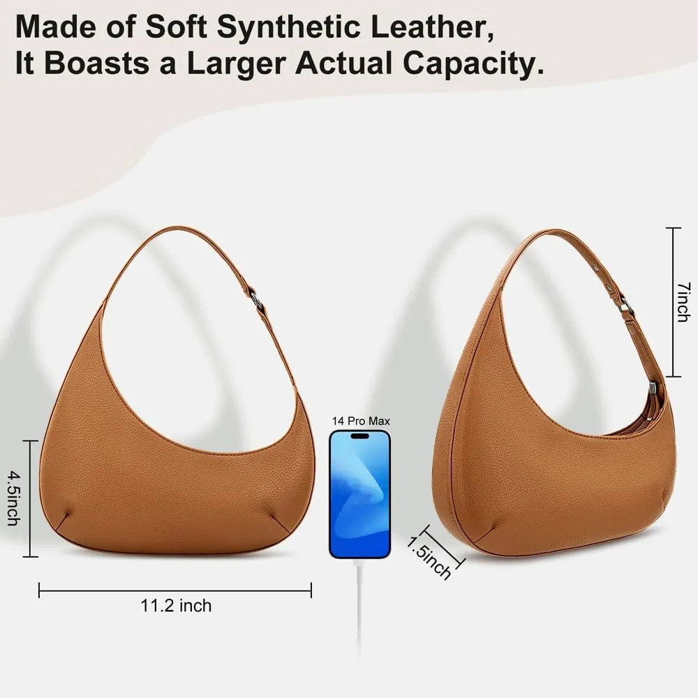 Small Shoulder Bag for Women - Lightweight Vegan Leather Evening Purse, Trendy Dressy Women's Going Out Handbags
