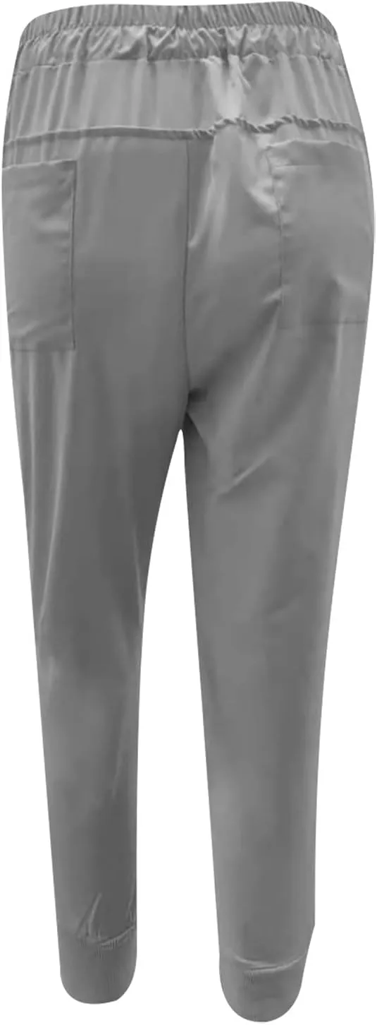 SMIDOW Capri Sweatpants for Women Dressy Casual Elastic Waist Drawstring Jogger Running Pant Loose Fit Lounge Pants