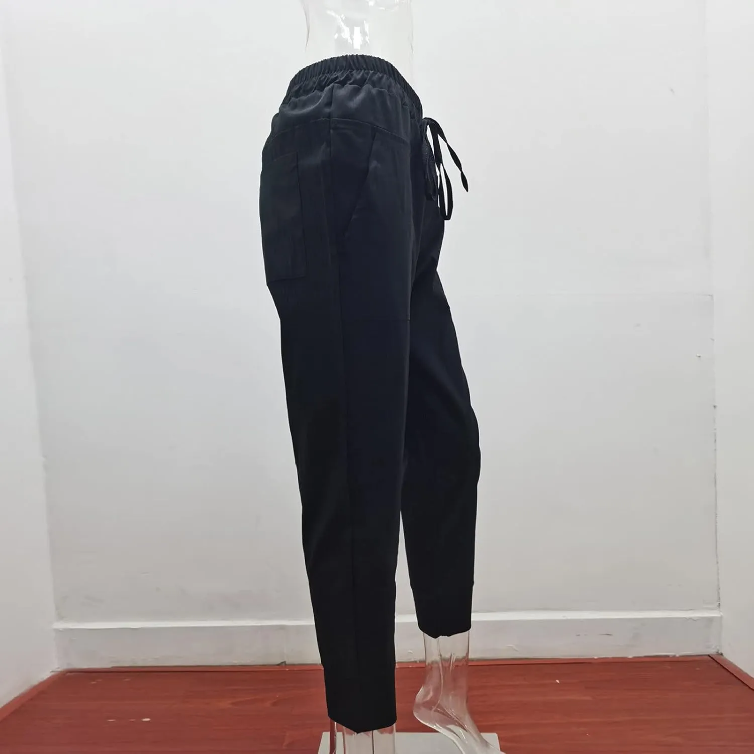 SMIDOW Capri Sweatpants for Women Dressy Casual Elastic Waist Drawstring Jogger Running Pant Loose Fit Lounge Pants