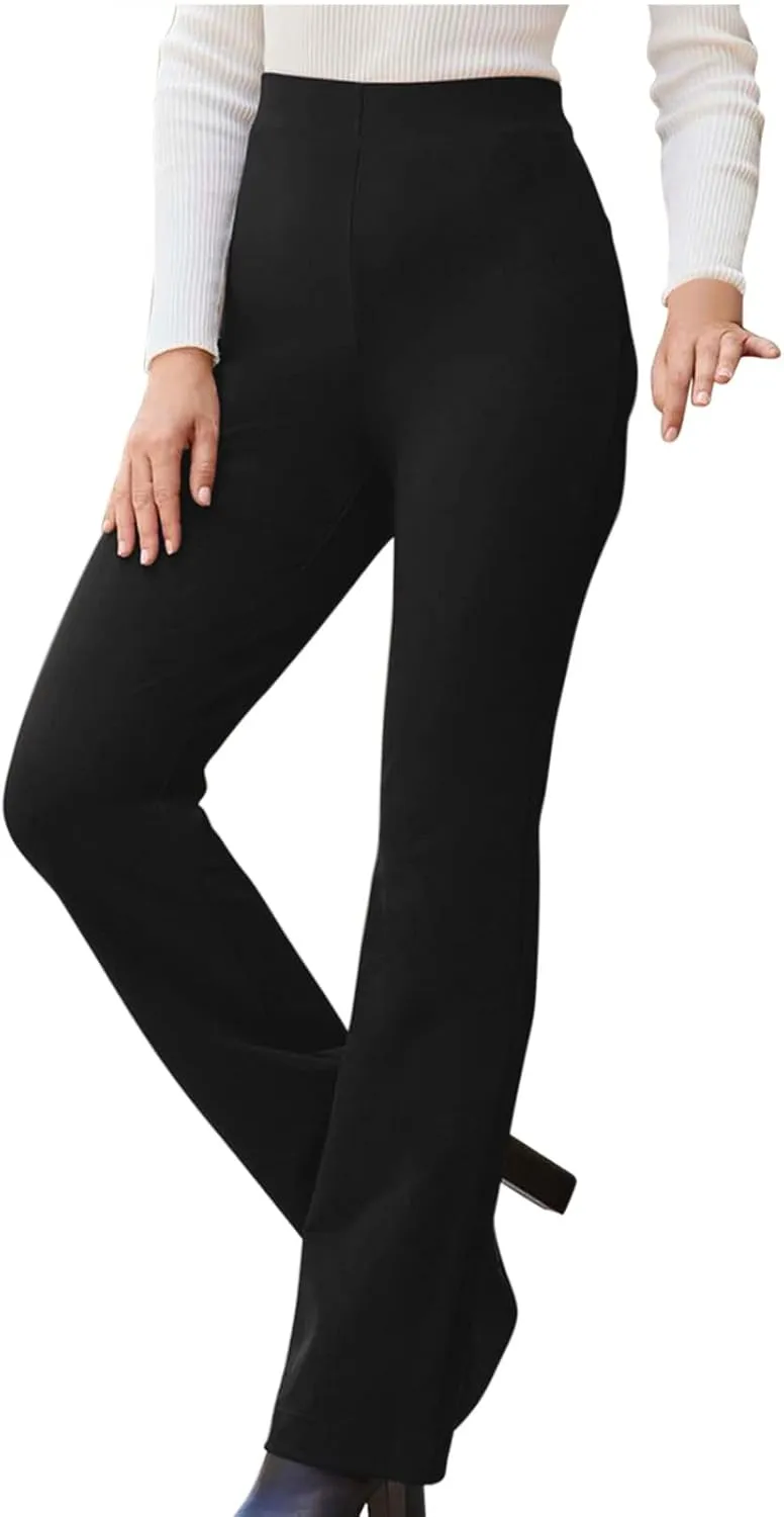 SMIDOW Womens Dress Pants for Work Business Casual High Waisted Straight Leg Bootcut Stretchy Pant Regular Fit