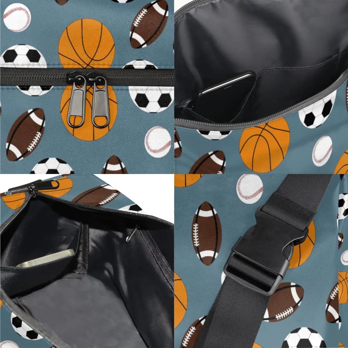 Soccer Basketball Rugby Small Gym Bag for Men Women Workout Sport Duffle Bag Waterproof Weekender Overnight Bag Lightweight Carry on Tote Bag Crossbody Shoulder Travel Bag for Swim Yoge Dance