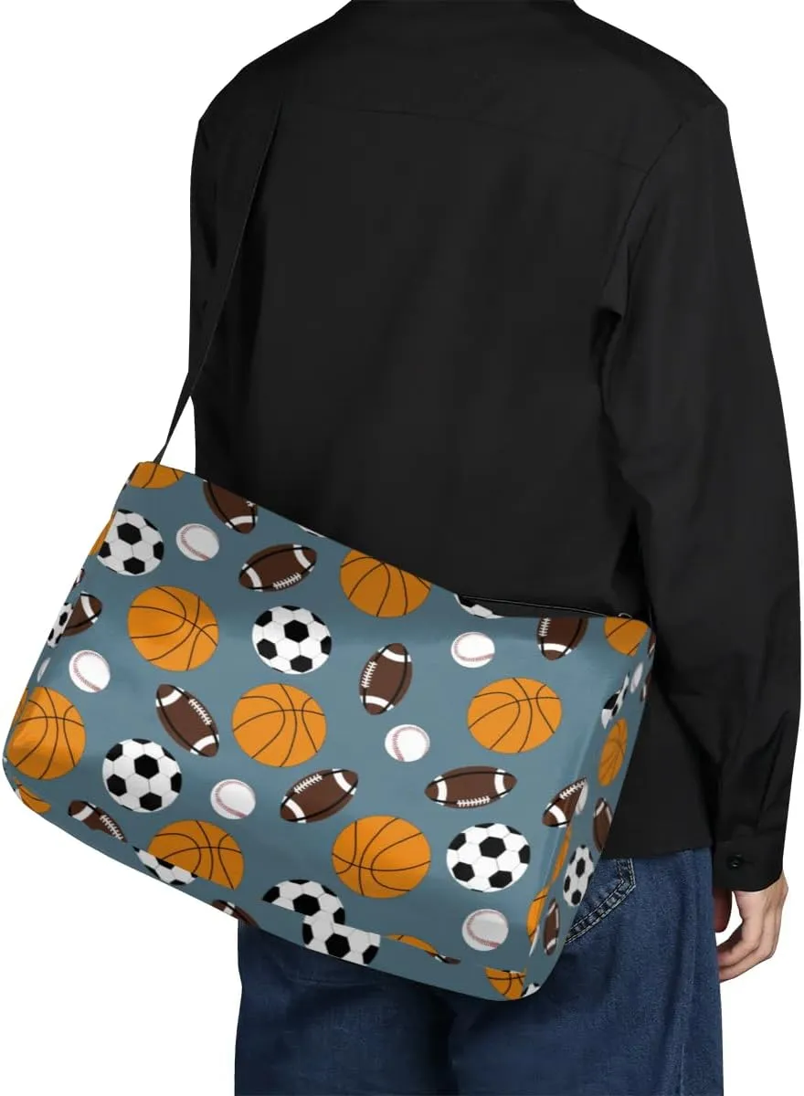 Soccer Basketball Rugby Small Gym Bag for Men Women Workout Sport Duffle Bag Waterproof Weekender Overnight Bag Lightweight Carry on Tote Bag Crossbody Shoulder Travel Bag for Swim Yoge Dance