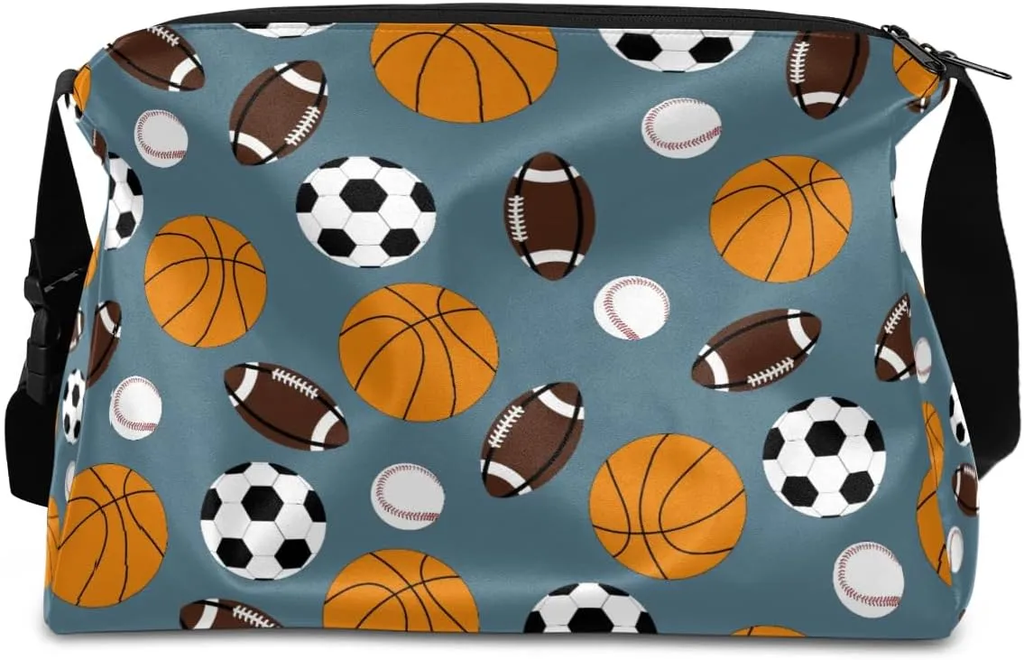 Soccer Basketball Rugby Small Gym Bag for Men Women Workout Sport Duffle Bag Waterproof Weekender Overnight Bag Lightweight Carry on Tote Bag Crossbody Shoulder Travel Bag for Swim Yoge Dance