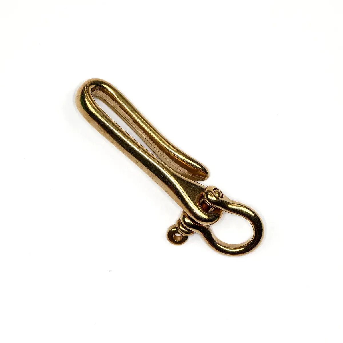 Solid Brass Belt Hook with Shackle