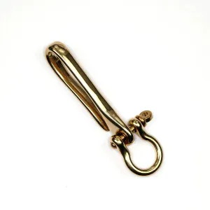 Solid Brass Belt Hook with Shackle