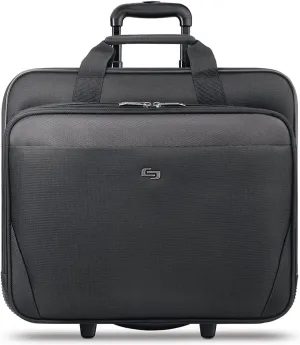 Solo New York Empire Rolling Laptop Bag. Rolling Briefcase for Women and Men. Fits Up to 17.3 Inch Laptop - Black, (CLS910-4)