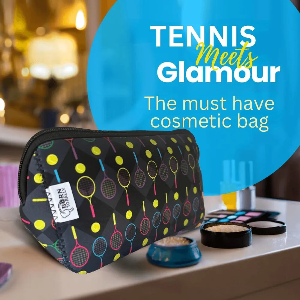 Sportybella Tennis Gifts for Tennis Lovers, Makeup Bag, Tennis Gift for Women, Tennis Gift, Travel Waterproof Toiletry Bag Organizer, Tennis Accessories, Tennis Cosmetic Bag, Tennis Gifts