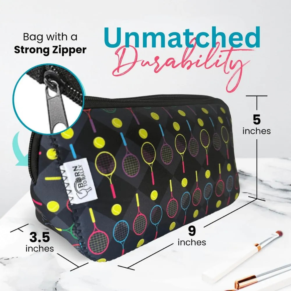 Sportybella Tennis Gifts for Tennis Lovers, Makeup Bag, Tennis Gift for Women, Tennis Gift, Travel Waterproof Toiletry Bag Organizer, Tennis Accessories, Tennis Cosmetic Bag, Tennis Gifts