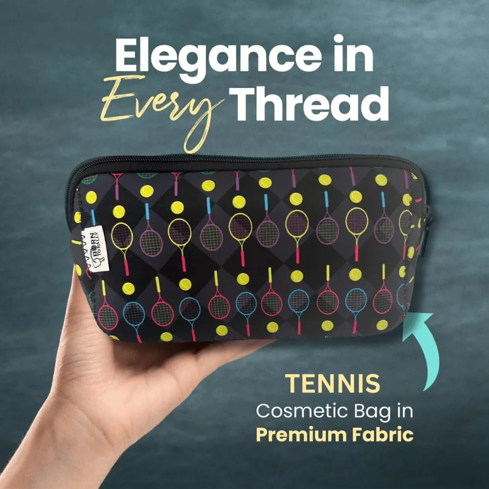 Sportybella Tennis Gifts for Tennis Lovers, Makeup Bag, Tennis Gift for Women, Tennis Gift, Travel Waterproof Toiletry Bag Organizer, Tennis Accessories, Tennis Cosmetic Bag, Tennis Gifts