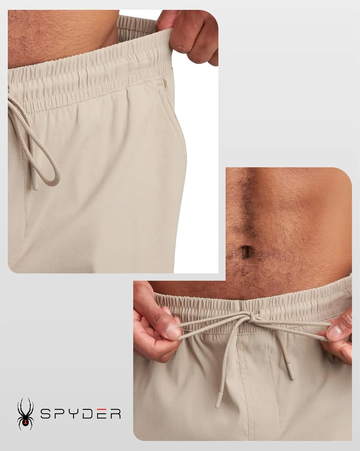 Spyder Mens Sweatpants - Athletic Nylon Stretch Pull On Workout Mens Jogger Pants with Drawstring and Pockets (Sizes: S-XL)