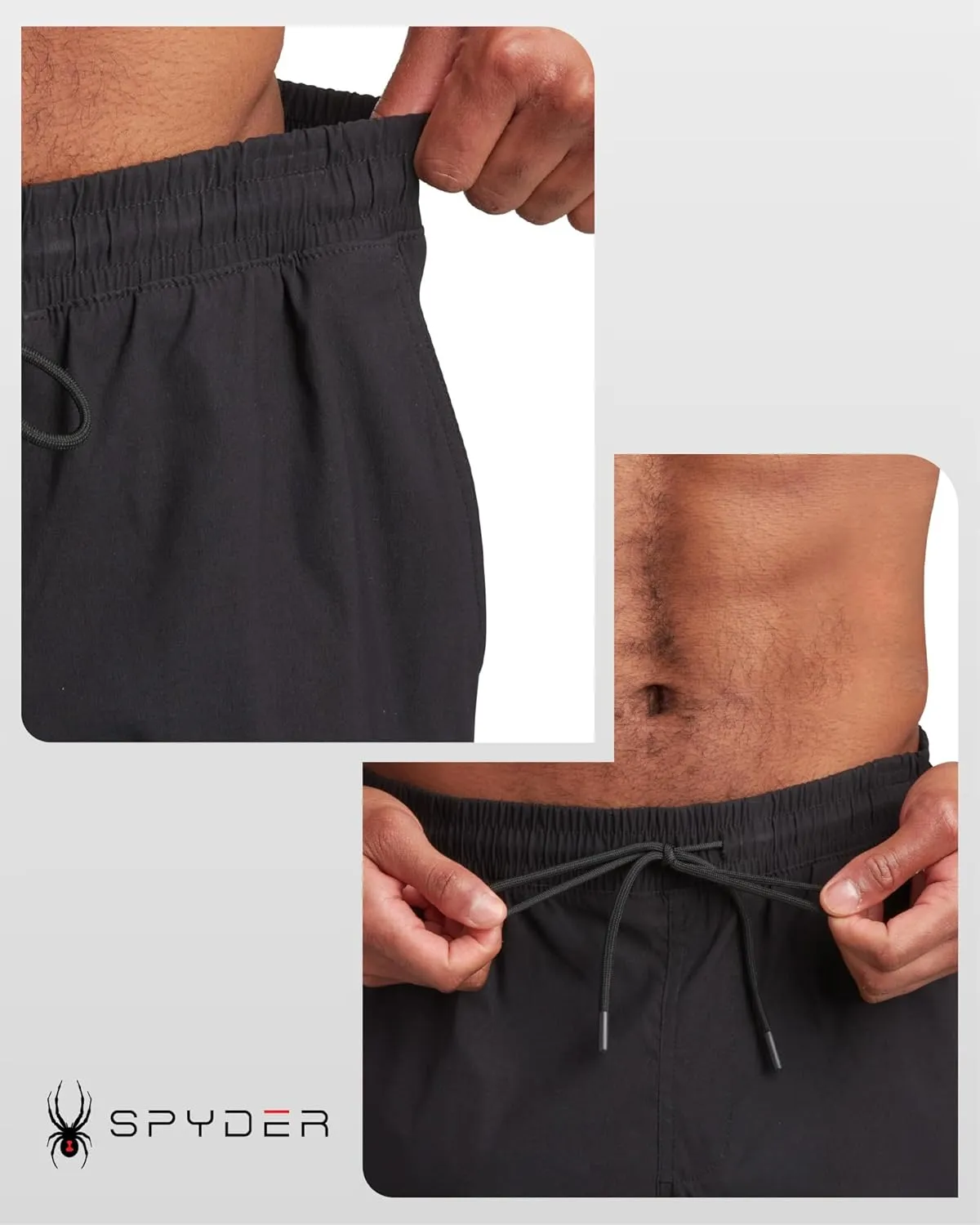 Spyder Mens Sweatpants - Athletic Nylon Stretch Pull On Workout Mens Jogger Pants with Drawstring and Pockets (Sizes: S-XL)