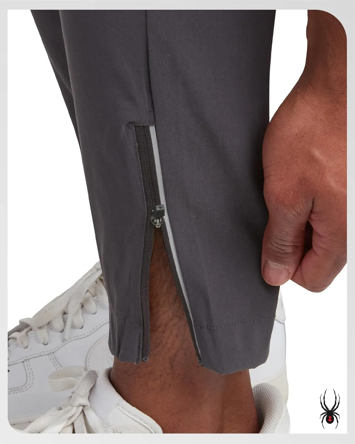 Spyder Mens Sweatpants - Athletic Nylon Stretch Pull On Workout Mens Jogger Pants with Drawstring and Pockets (Sizes: S-XL)