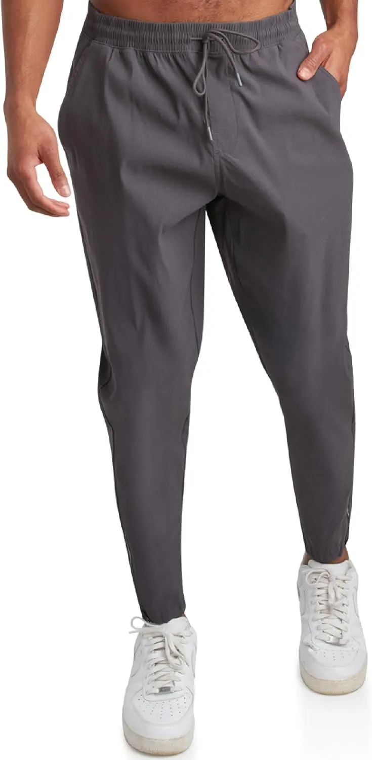 Spyder Mens Sweatpants - Athletic Nylon Stretch Pull On Workout Mens Jogger Pants with Drawstring and Pockets (Sizes: S-XL)