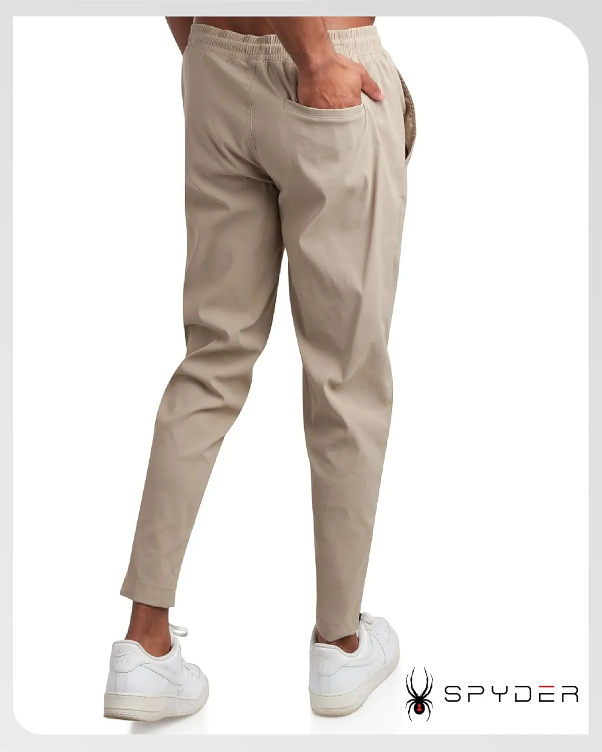 Spyder Mens Sweatpants - Athletic Nylon Stretch Pull On Workout Mens Jogger Pants with Drawstring and Pockets (Sizes: S-XL)