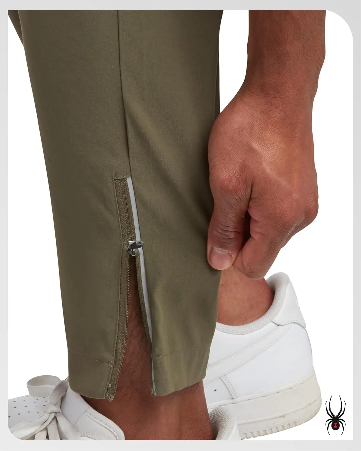 Spyder Mens Sweatpants - Athletic Nylon Stretch Pull On Workout Mens Jogger Pants with Drawstring and Pockets (Sizes: S-XL)
