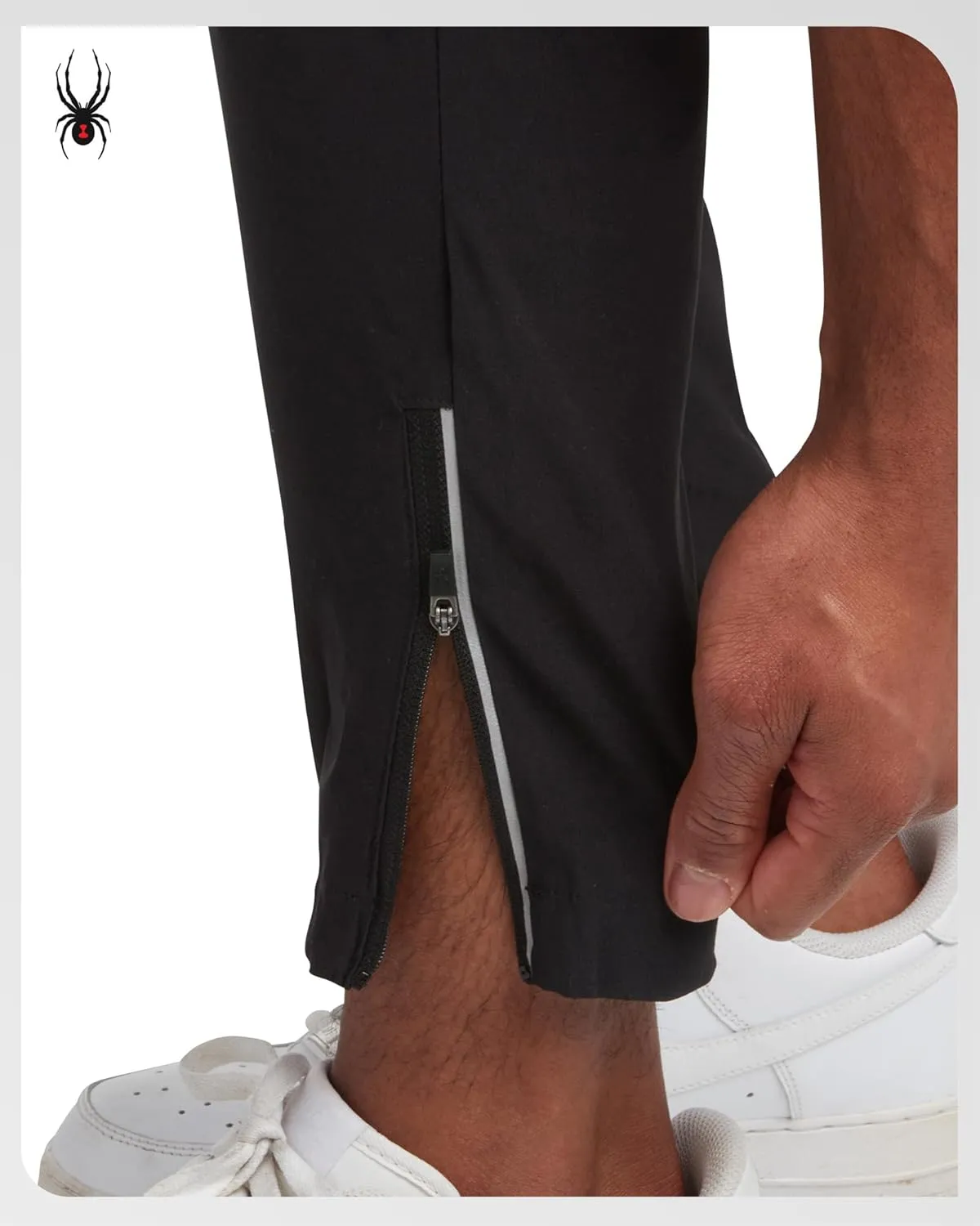 Spyder Mens Sweatpants - Athletic Nylon Stretch Pull On Workout Mens Jogger Pants with Drawstring and Pockets (Sizes: S-XL)