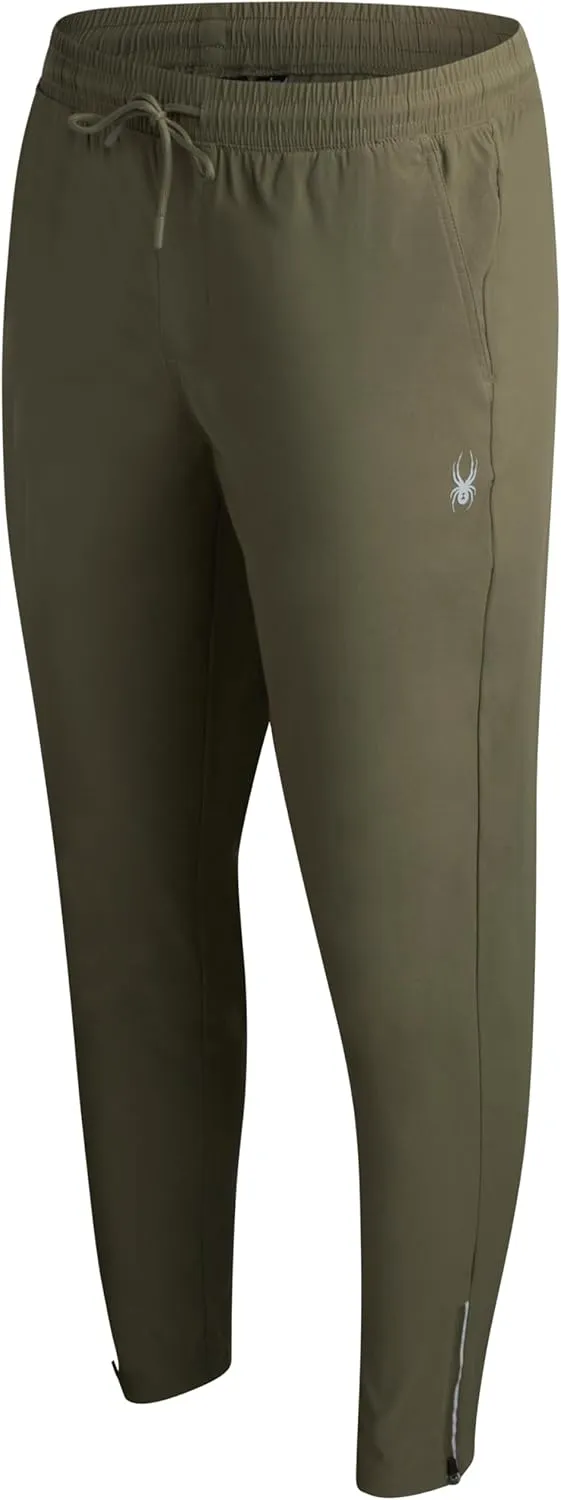Spyder Mens Sweatpants - Athletic Nylon Stretch Pull On Workout Mens Jogger Pants with Drawstring and Pockets (Sizes: S-XL)