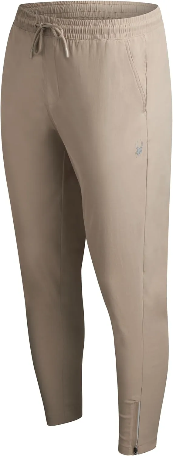 Spyder Mens Sweatpants - Athletic Nylon Stretch Pull On Workout Mens Jogger Pants with Drawstring and Pockets (Sizes: S-XL)
