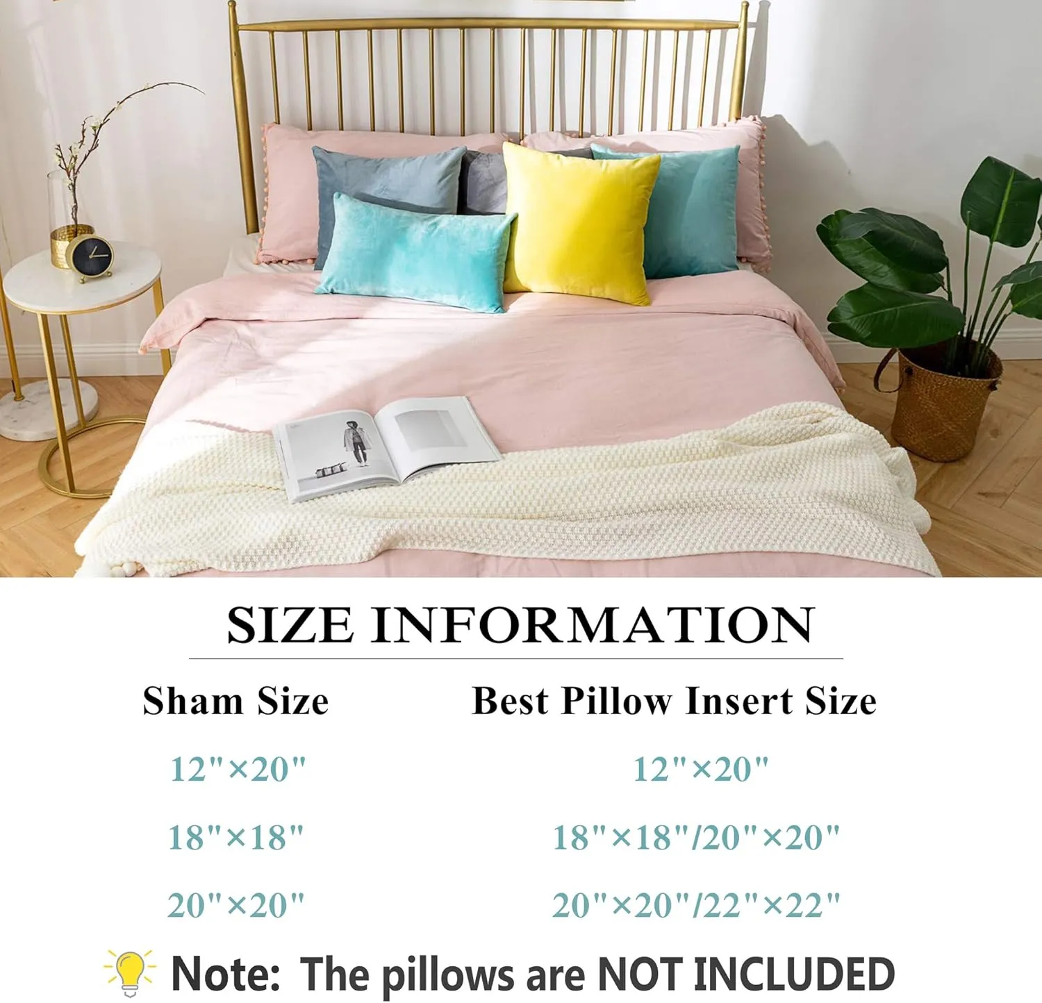 Stellhome Super Soft Velvet Cushion Covers Square Decorative Throw Pillow Covers for Bed Couch Sofa Bench, 20 x 20 inch (50 cm), Dark Cyan, Pack of 2