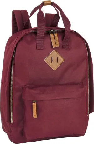 Summit Ridge College 16 Inch Laptop Backpack for Women, Men | Computer Travel Backpack Carry On Flight Approved for School, Work, Commuter (Burgundy)