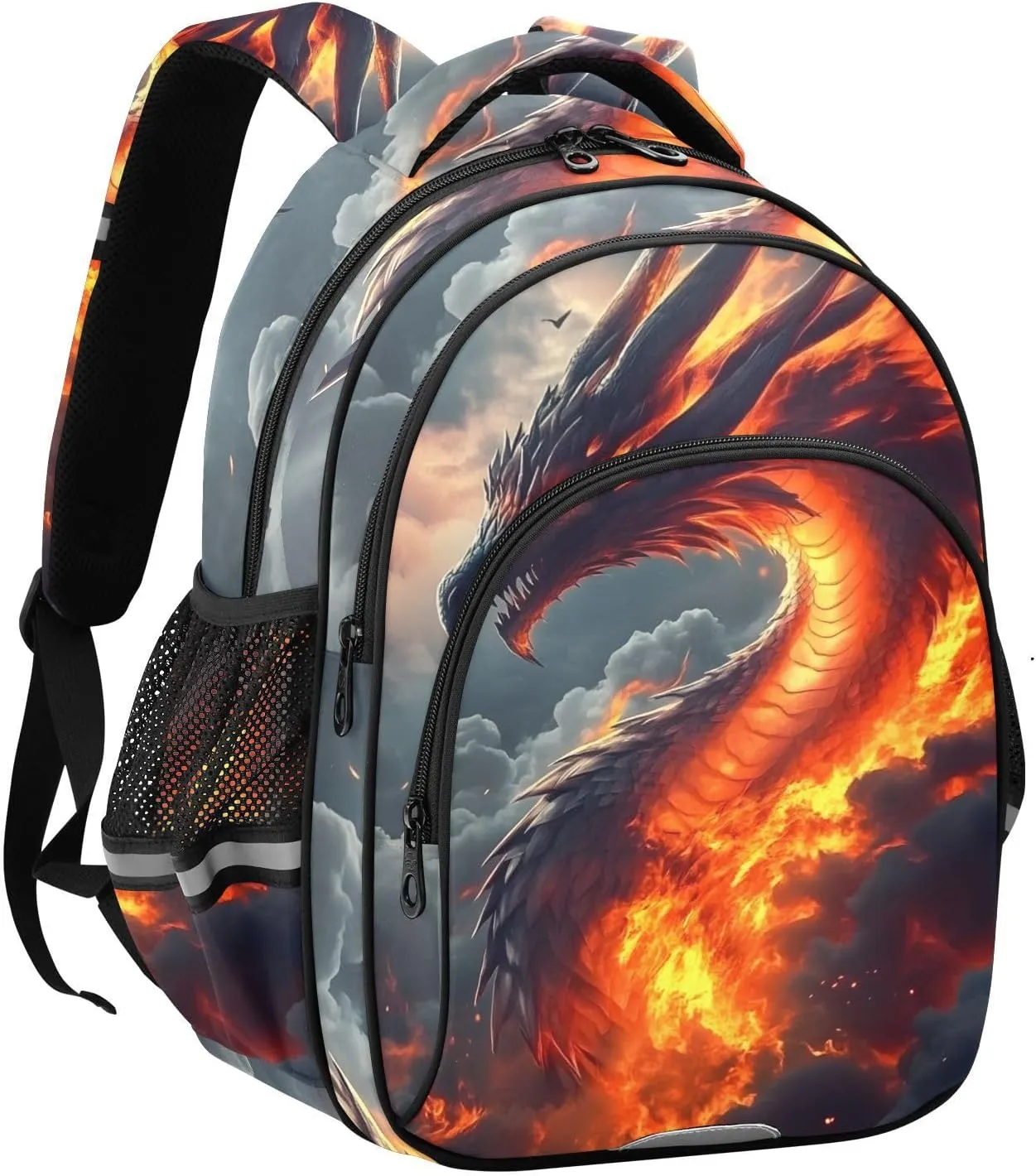 Super Realistic Dragon for Teens Water Resistant Laptop Bags Travel Daypacks,15.3" H