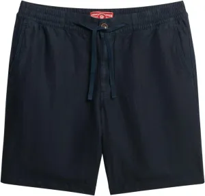 Superdry Men's Merchant Linen Shorts, Eclipse Navy