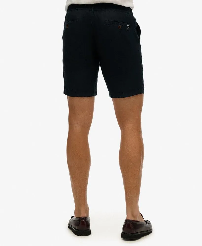 Superdry Men's Merchant Linen Shorts, Eclipse Navy