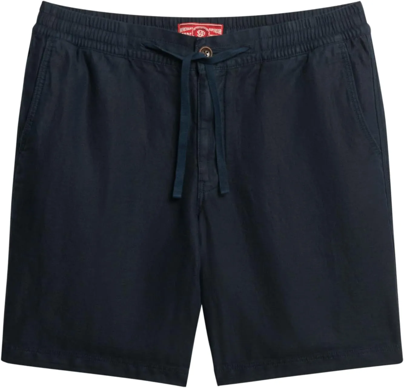 Superdry Men's Merchant Linen Shorts, Eclipse Navy