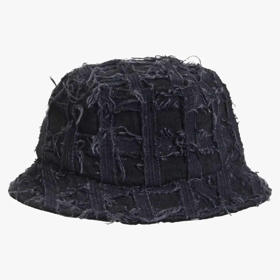 Supreme Frayed Patchwork Denim Crusher Washed Black