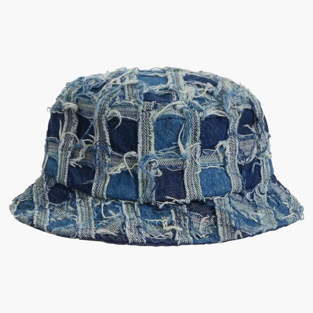 Supreme Frayed Patchwork Denim Crusher Washed Blue