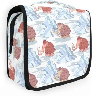 susiyo Hanging Travel Toiletry Bag Mammoth Ice Age Cosmetic Makeup Bag Portable Cosmetic Pouch Waterproof Shower Bag Travel Organizer Case for Women Girls
