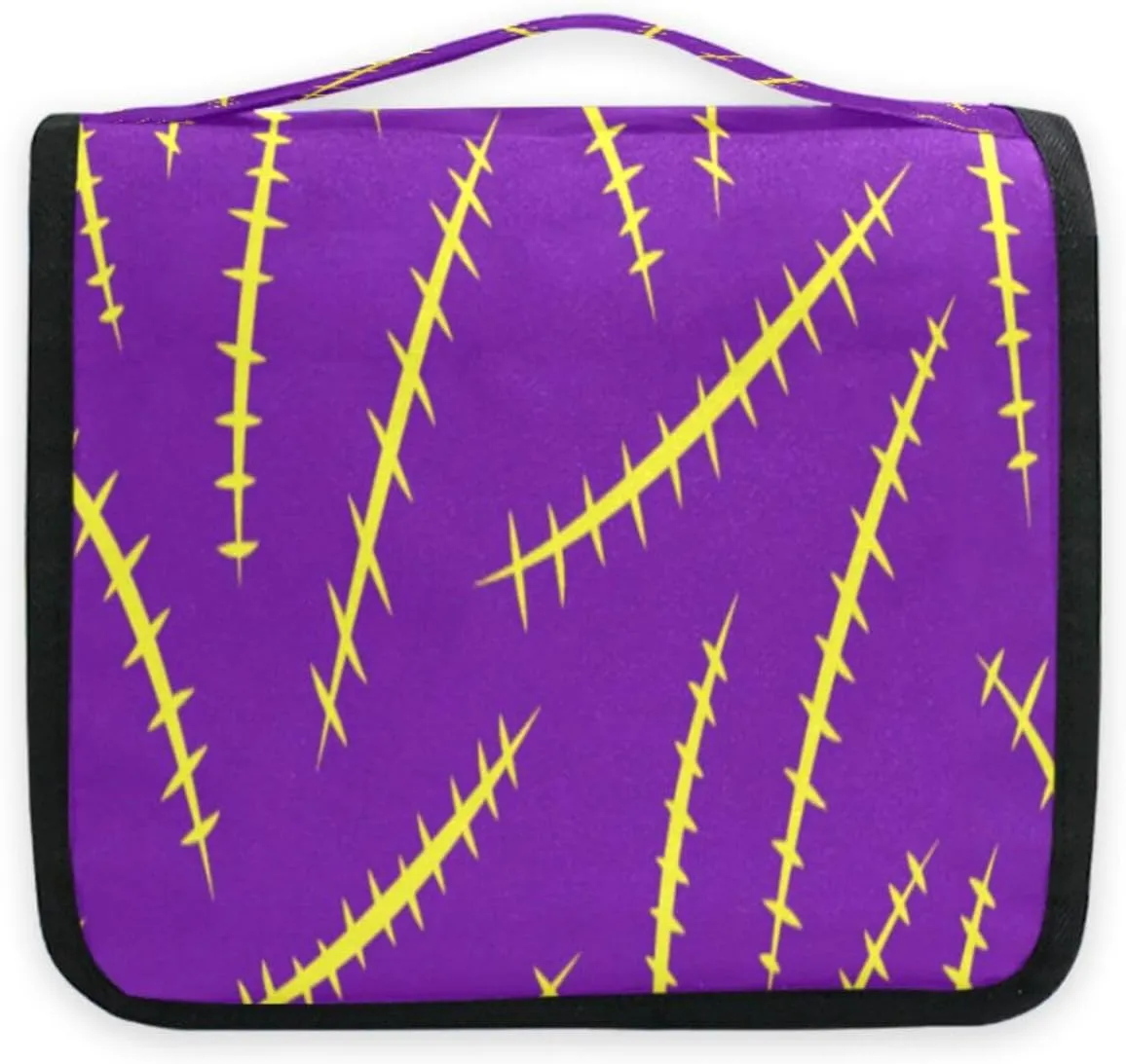 susiyo Scar Stitches Purple Travel Toiletry Bag for women, Portable Hanging Organizer for Full-Sized Shampoo, Conditioner, Brushes Set, Travel-Size