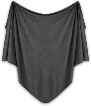 Swaddle Blankets, Baby Swaddling Wrap Nursery Blanket for Boys & Girls Unisex, Soft 95% Viscose from Bamboo and 5% Spandex, Large 45 x 45 inches, Charcoal Gray