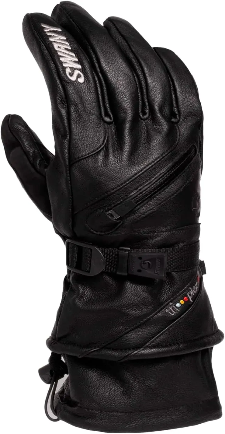 SWANY Men's X-Cell 2.1 Sports Moisture-Wicking Quick-Drying Warm Durable Flexible Leather Winter Gloves