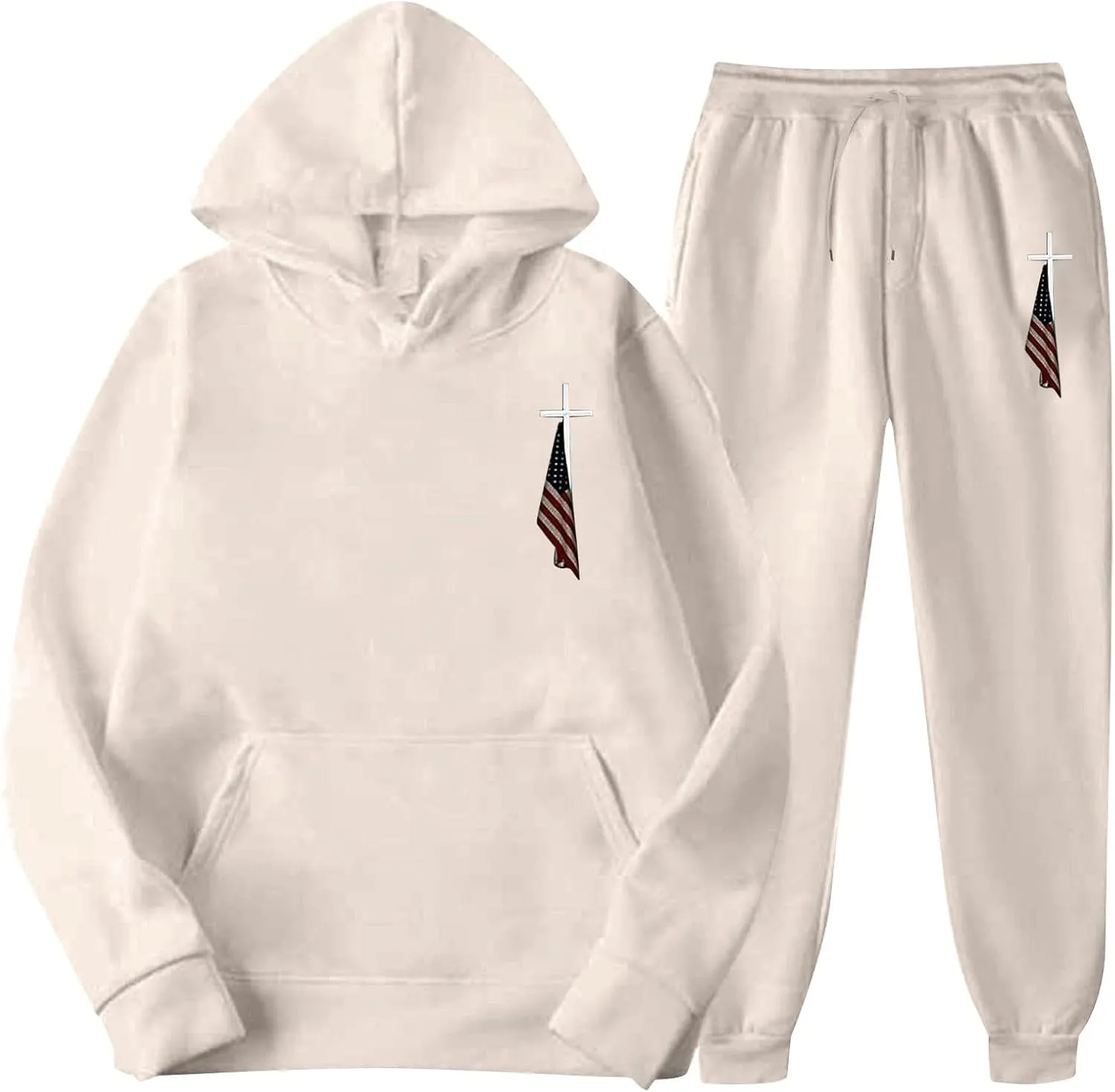 Sweat Suits for Men 2 Piece Hoodie Sweatsuit Sets Long Sleeve Hooded Sweatshirts and Sweatpants Sets Sports Suit