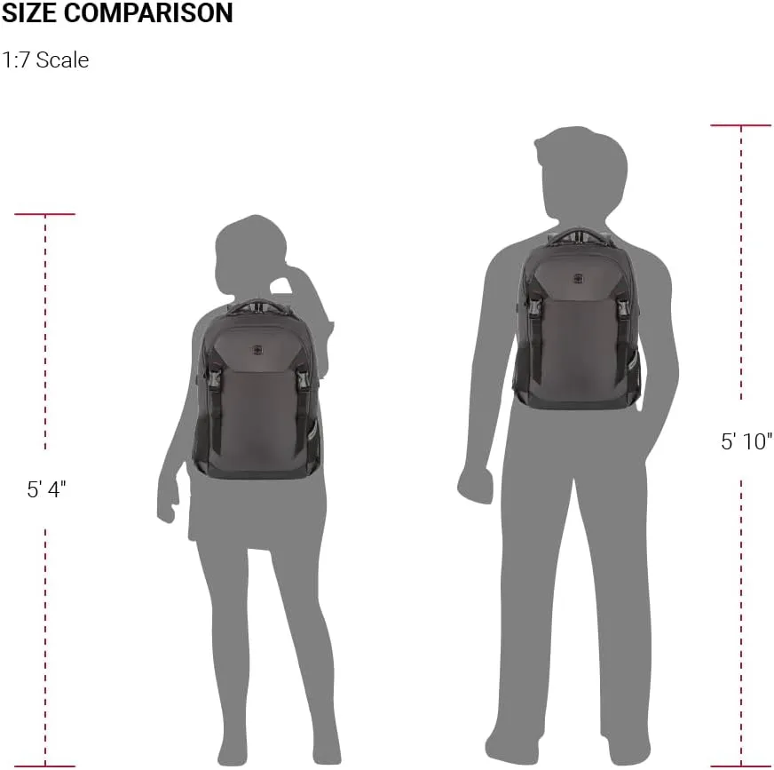 SwissGear Civic Pro Laptop Backpack, Grey, 18”x13.25”x7”