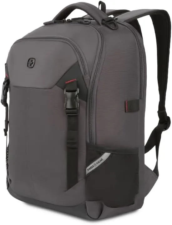 SwissGear Civic Pro Laptop Backpack, Grey, 18”x13.25”x7”