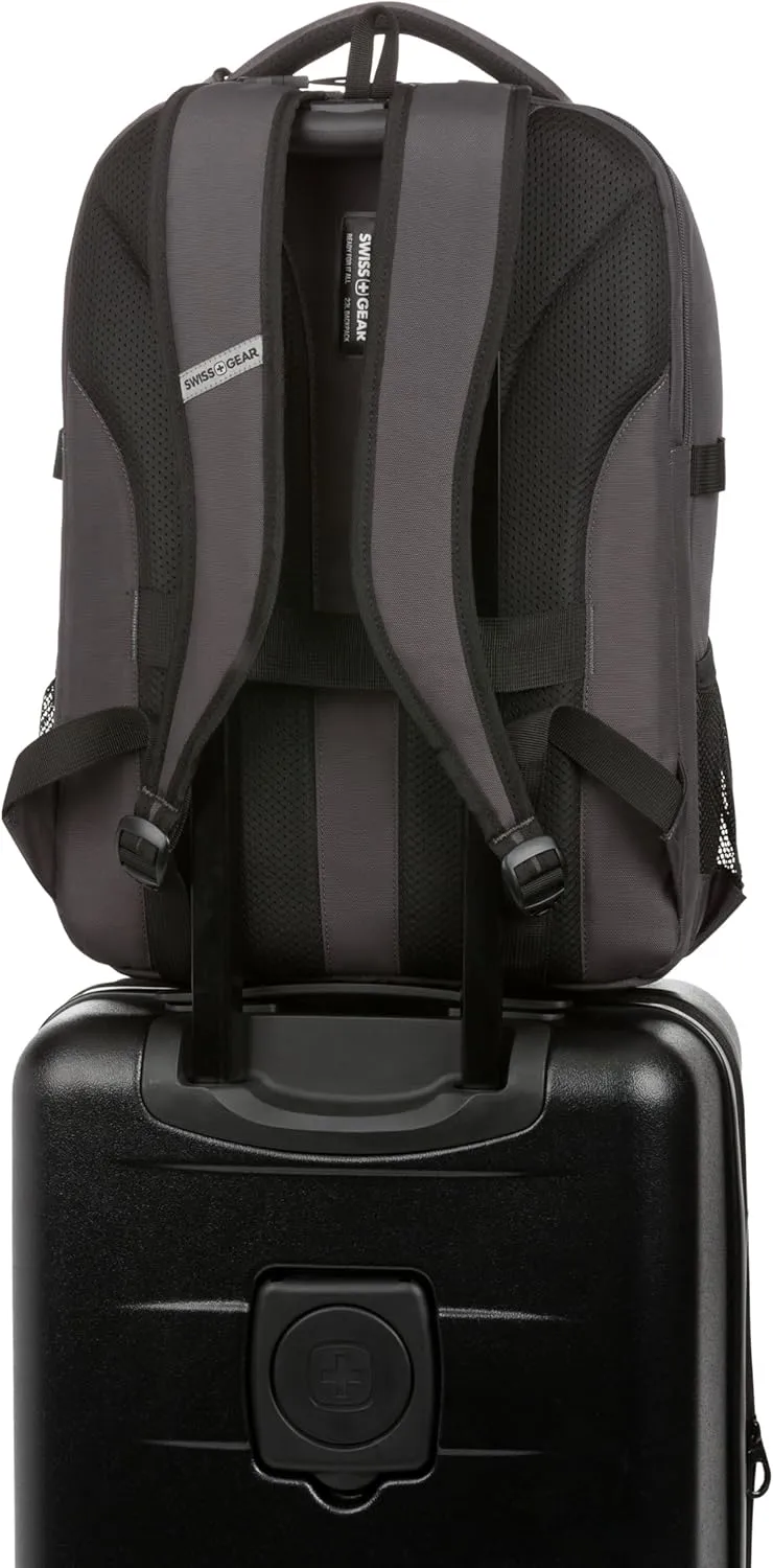 SwissGear Civic Pro Laptop Backpack, Grey, 18”x13.25”x7”