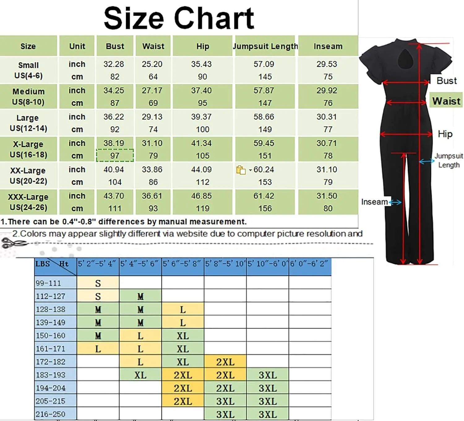 SxClub Elegant Jumpsuits for Women Dressy Formal Casual Long Straight Pants Business Jumpsuit
