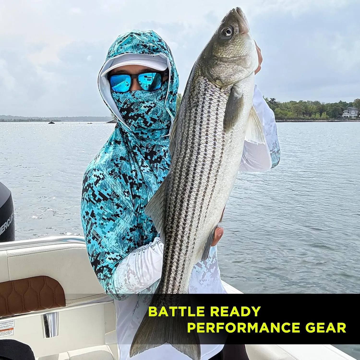 SYNKER Stealth All Weather Performance Fishing Camo Hoodie | UPF 50  Long Sleeve Shirt for Men and Women, Camouflage