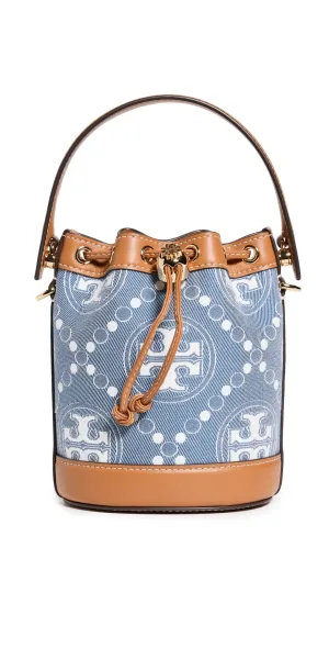 T Monogram Denim Mini Bucket Bag Multi One Size
