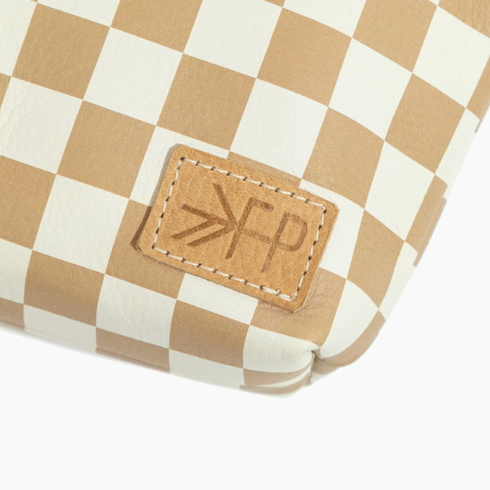 Tan Check Utility Pouch