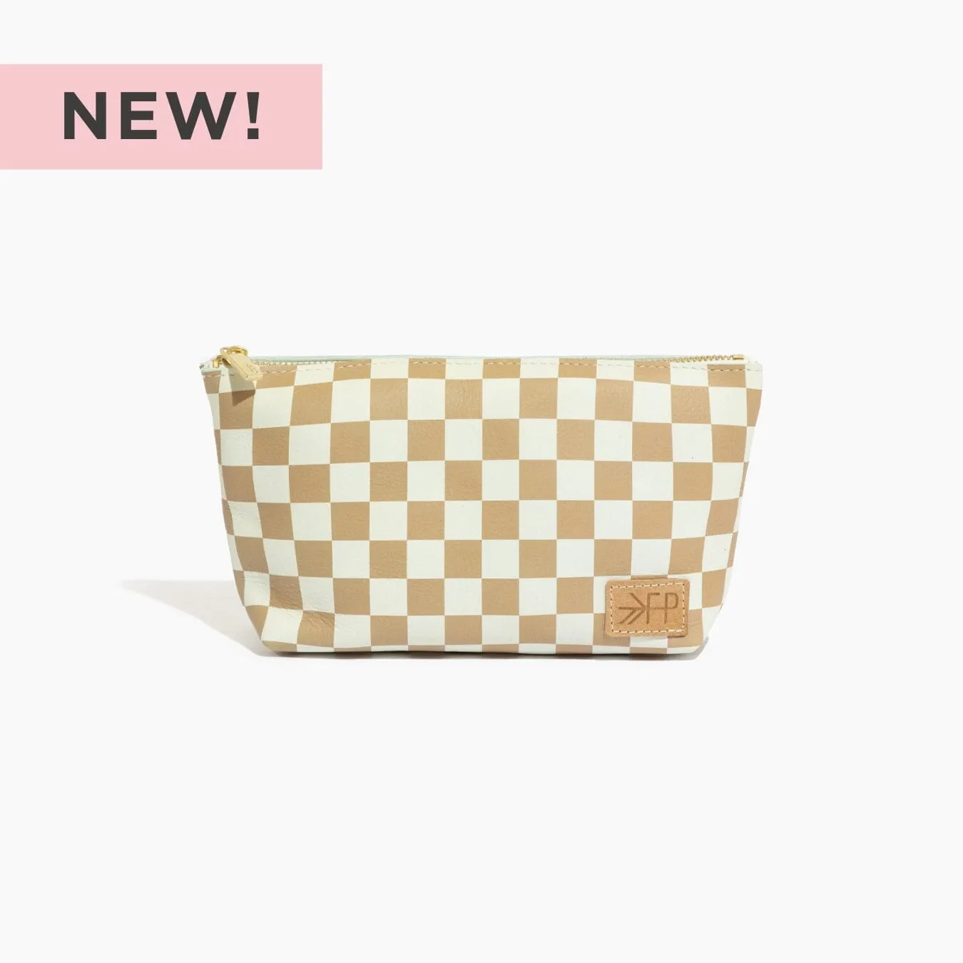 Tan Check Utility Pouch