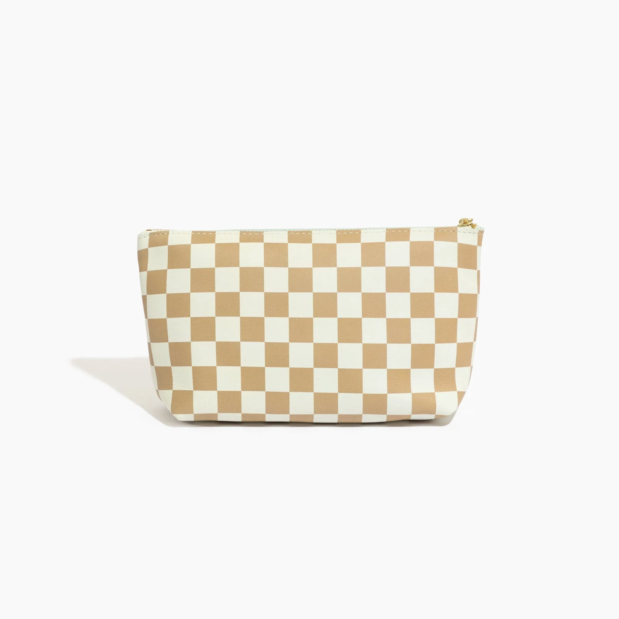 Tan Check Utility Pouch