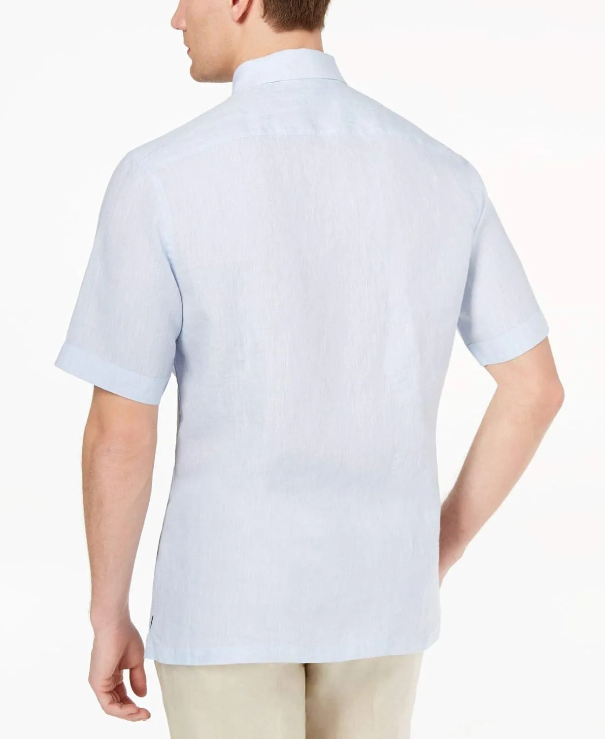 Tasso Elba Mens Cross-Dye Button Up Shirt